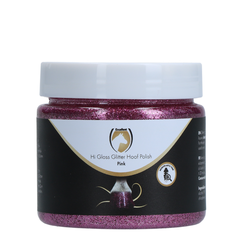 Excellent Horse Hi Gloss Glitter Hovpolering Pink 150 ml Excellent Horse Hi Gloss Glitter Hovpolering Pink 150 ml