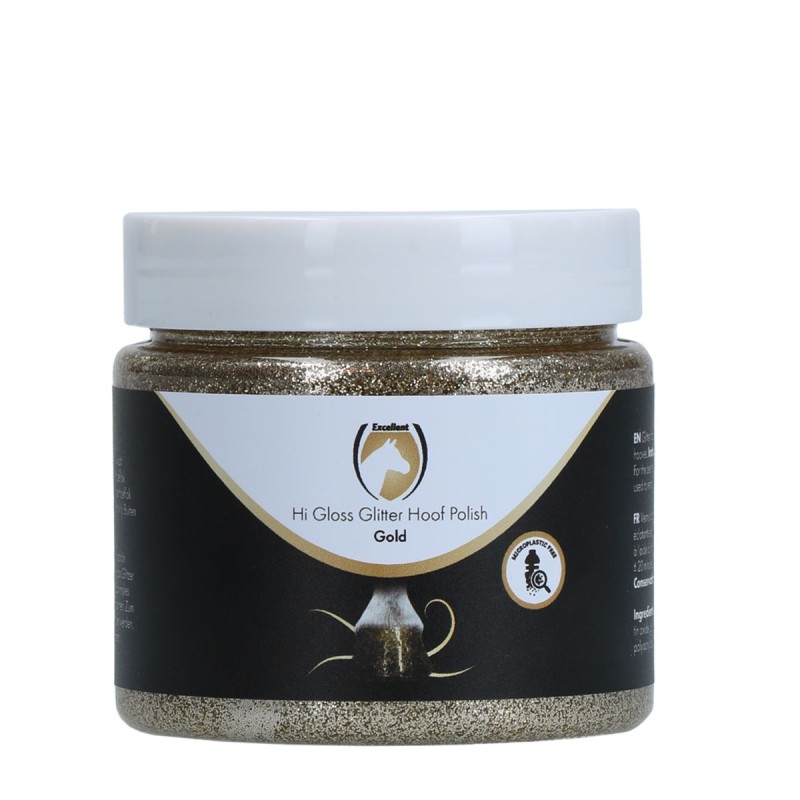 Hi Gloss Glitter Hovpolering Guld 150 ml Excellent Horse