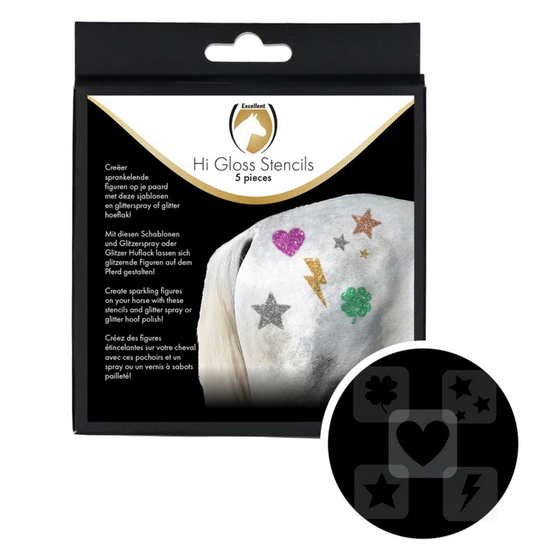Hi Gloss Stencils 5 stk. 14 cm Excellent Horse H