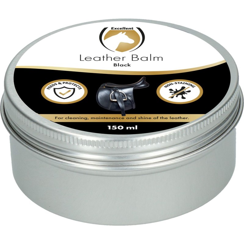 Læder- og sadelbalsam sort 150ml Excellent