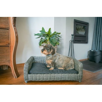 Cozy Basket Flettet Hundekurv M Antracit Let's Sleep Cozy Basket Flettet Hundekurv M Antracit Let's Sleep