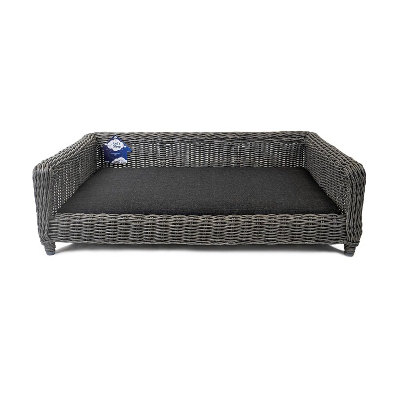 Cozy Basket Hundekurv i Flet, XL, Antracit Let's Sleep