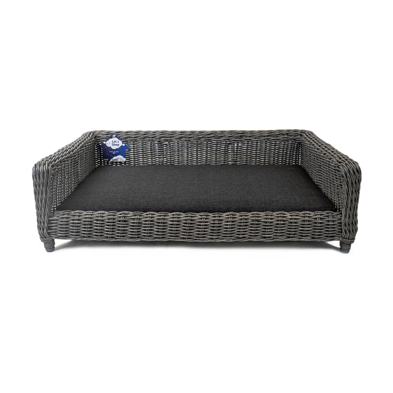 Let's Sleep Cozy Basket Hundekurv i Flet, XL, Antracit L116cm Let's Sleep Cozy Basket Hundekurv i Flet, XL, Antracit L116cm
