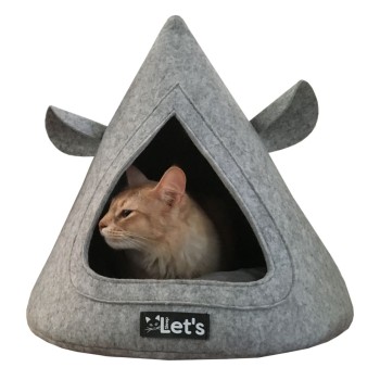 Hule Pet Cave TeePee Grå Let's Sleep Hule Pet Cave TeePee Grå Let's Sleep