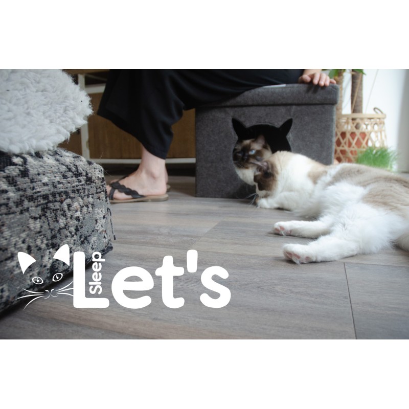 Let's SleepLad os sove Pet Cube Lys/Mørkegrå Let's SleepLad os sove Pet Cube Lys/Mørkegrå
