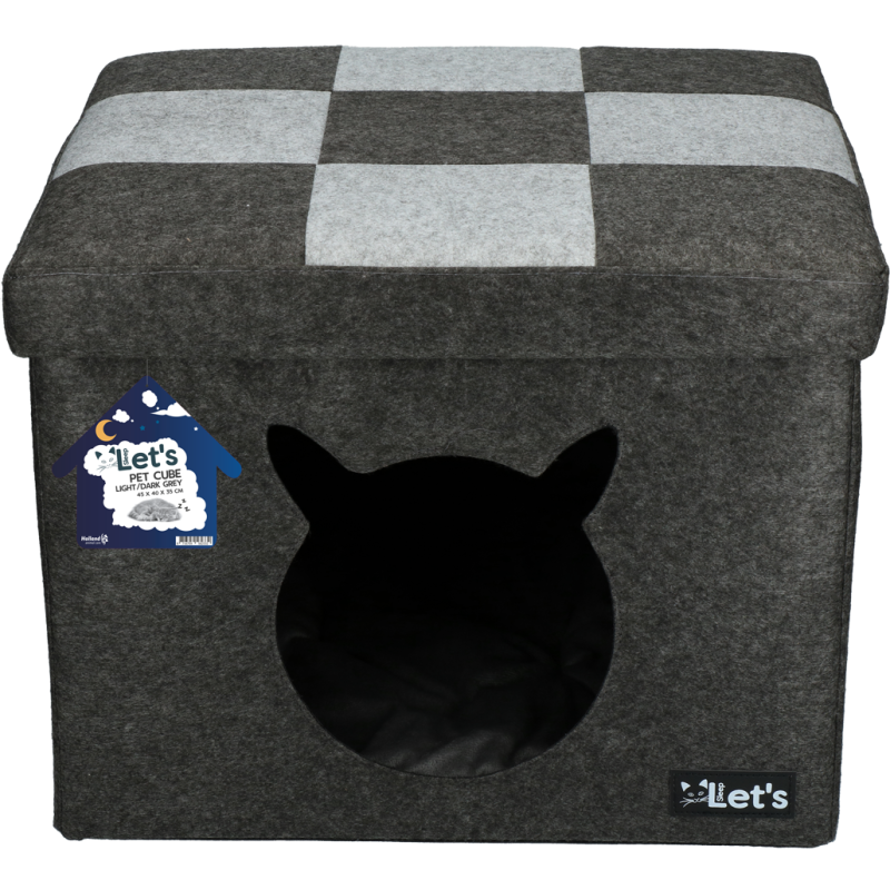 Let's SleepLad os sove Pet Cube Lys/Mørkegrå Let's SleepLad os sove Pet Cube Lys/Mørkegrå