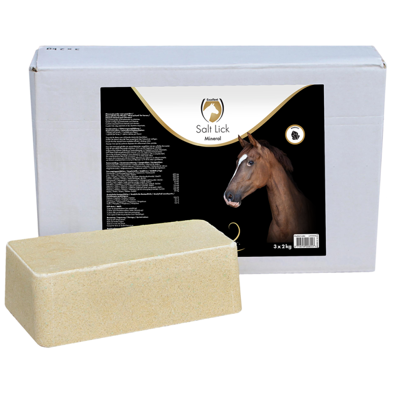 Excellent Horse Salt slikkesten mineral 3 x 2 kg Excellent Horse Salt slikkesten mineral 3 x 2 kg