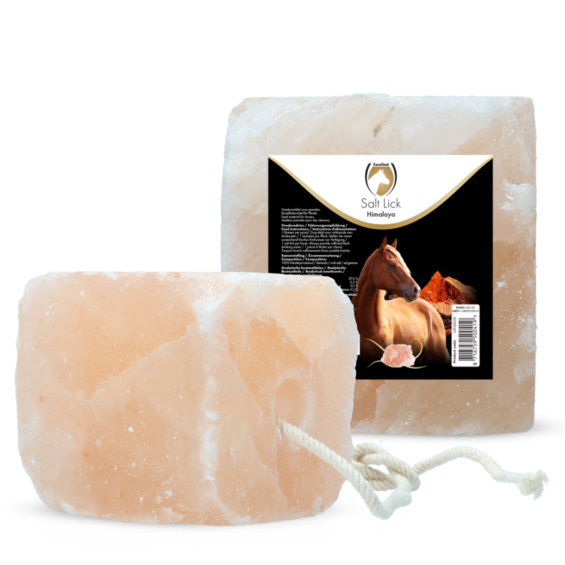 Excellent Horse Salt Lick Himalaya 2-3 kg Med reb Slikkesten Excellent Horse Salt Lick Himalaya 2-3 kg Med reb Slikkesten