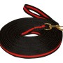 Longeline i ekstra blød kvalitet sort - rød 8 meter
