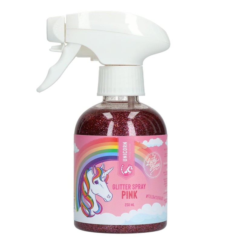 Enhjørning Glitter Spray Pink Lucky Horse