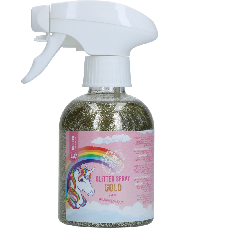 Lucky Horse Enhjørning Glitter Spray Guld Lucky Horse Enhjørning Glitter Spray Guld