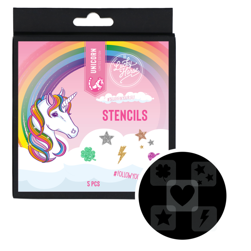 Lucky Horse Stencils 5 stk. Lucky Horse Stencils 5 stk.