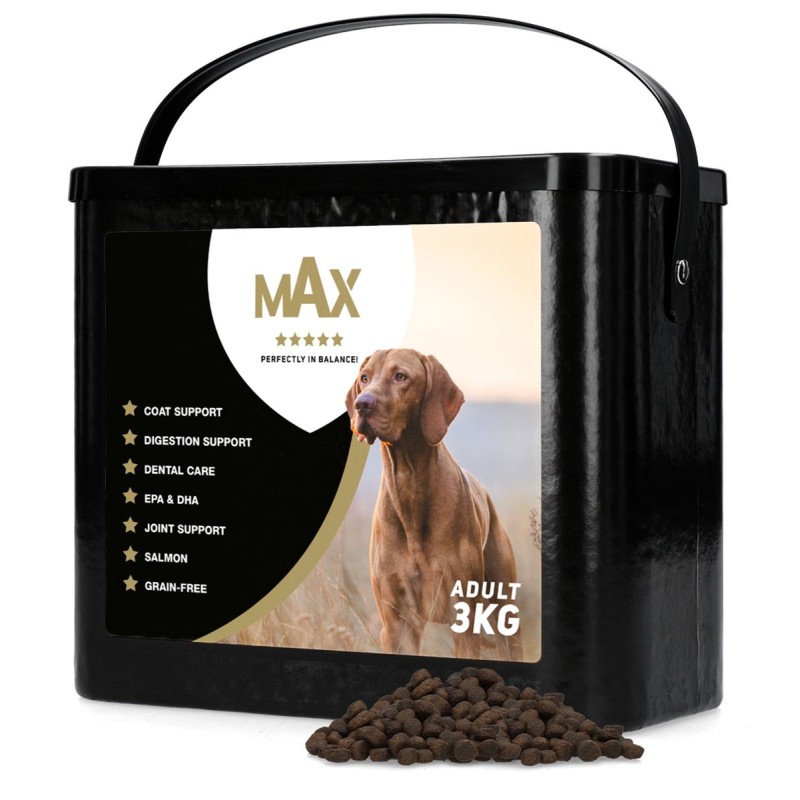 Tørfoder til hund 3 kg Beriget for bedre mobilitet, fordøjelse og udvikling Max