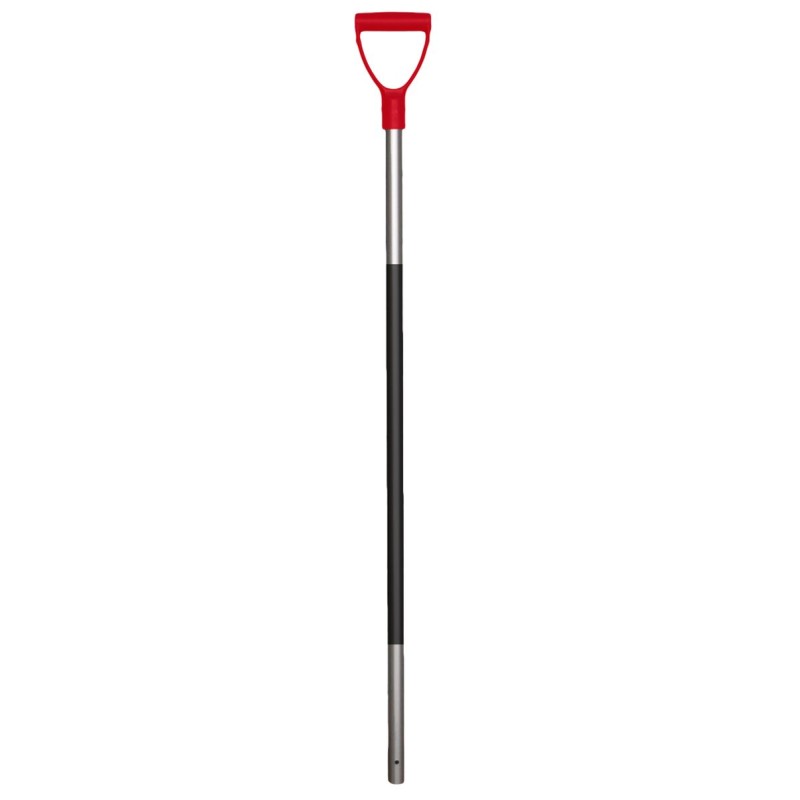 Gødningsgaffelhåndtag aluminium 115 cm med gummigreb Rødt håndtag