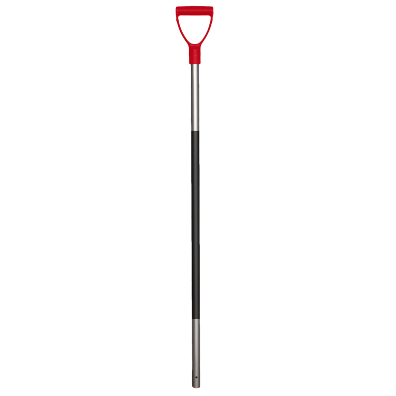 Gødningsgaffelhåndtag aluminium 115 cm med gummigreb Rødt håndtag Gødningsgaffelhåndtag aluminium 115 cm med gummigreb Rødt håndtag