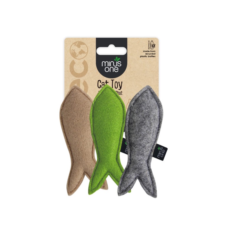 Minus One Filt Kattelegetøj Fisk 3-pak Minus One Filt Kattelegetøj Fisk 3-pak