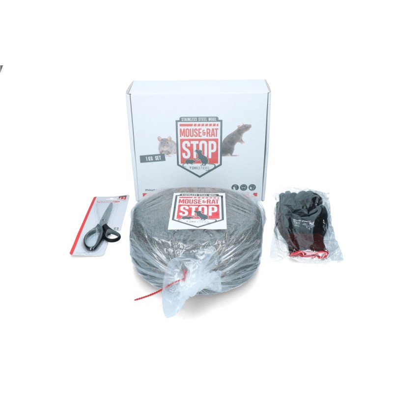 Mouse & Rat Stop Rustfrit ståluld 1 kg sæt