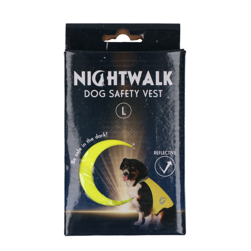 Nightwalk Sikkerhedsvest Gul L Nightwalk Sikkerhedsvest Gul L