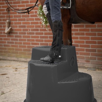 Opstigningsskammel 3 trin sort H55cm Excellent Horse