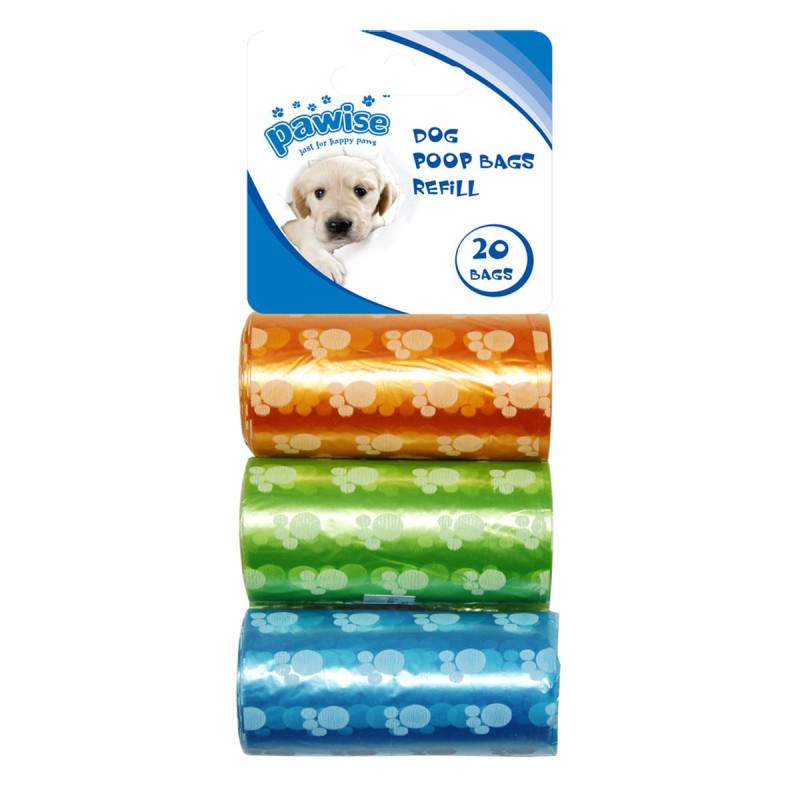 Refill-pose til afføring, 3-pak x20stk Pawise