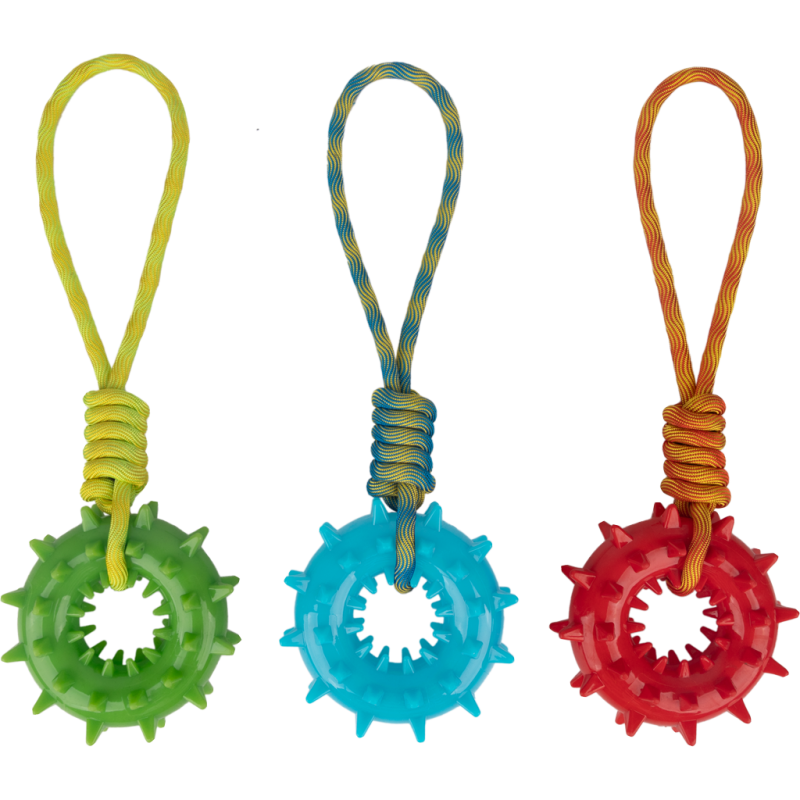 Pawise Play-N-Tug-ring med håndtag L8.2cm Pawise Play-N-Tug-ring med håndtag L8.2cm