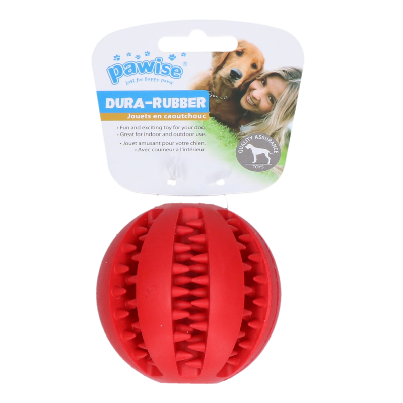 Pawise Dura-gummibold rød L8cm Pawise Dura-gummibold rød L8cm