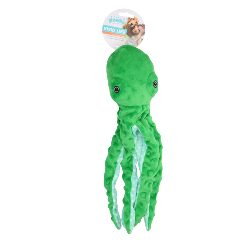 Pawise Flerfarvet plysblæksprutte S Pawise Flerfarvet plysblæksprutte S