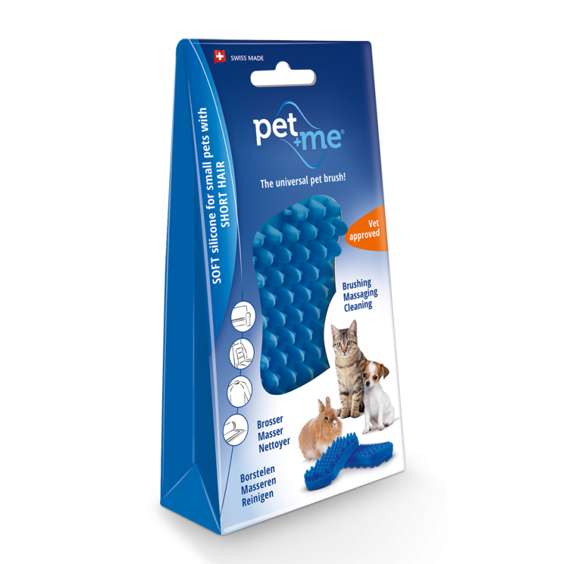 Pet Me Kattehårbørste Kort hår Blå Pet Me Kattehårbørste Kort hår Blå