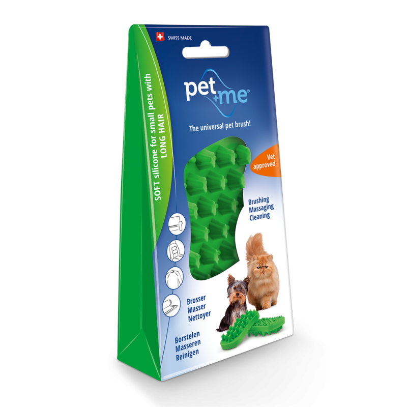 Pet Me Kattehårbørste Langt hår Grøn Pet Me Kattehårbørste Langt hår Grøn