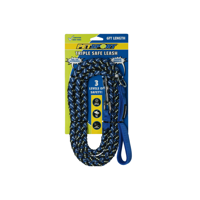 Petsport Triple Safe Leash Blå 1,8 m Petsport Triple Safe Leash Blå 1,8 m