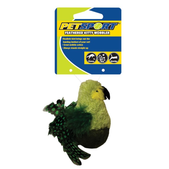 Fjerklædt Kitty Wobbler Grøn Petsport