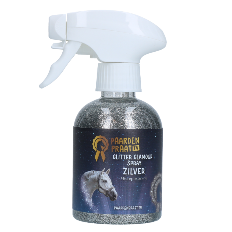 Paardenpraat TV Glitter Glamour Spray Sølv Paardenpraat TV Glitter Glamour Spray Sølv