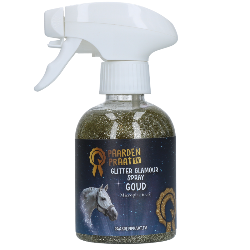 Paardenpraat TV Glitter Glamour Spray Guld Paardenpraat TV Glitter Glamour Spray Guld