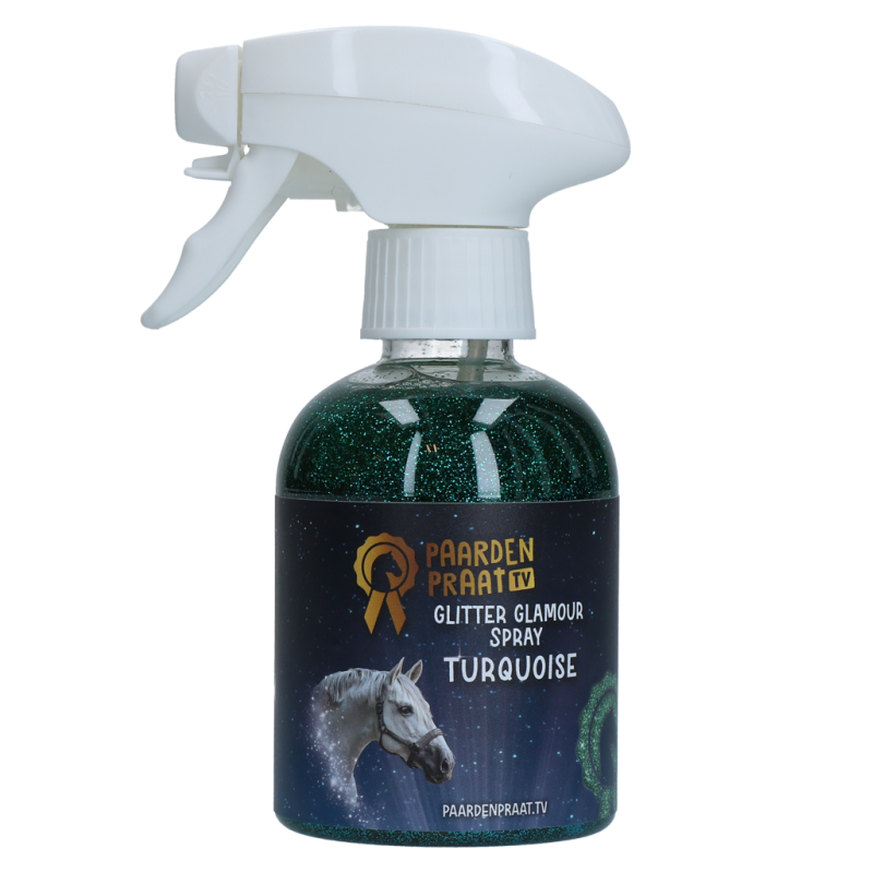 Paardenpraat TV Glitter Glamour Spray Turkis Paardenpraat TV Glitter Glamour Spray Turkis