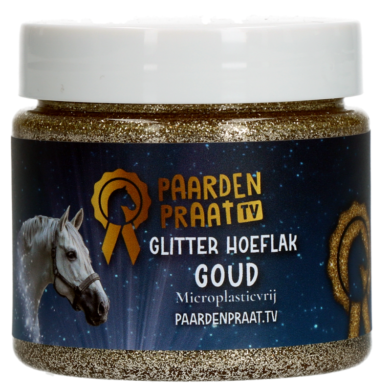 Paardenpraat TV Glitter Hovpolering Guld Paardenpraat TV Glitter Hovpolering Guld