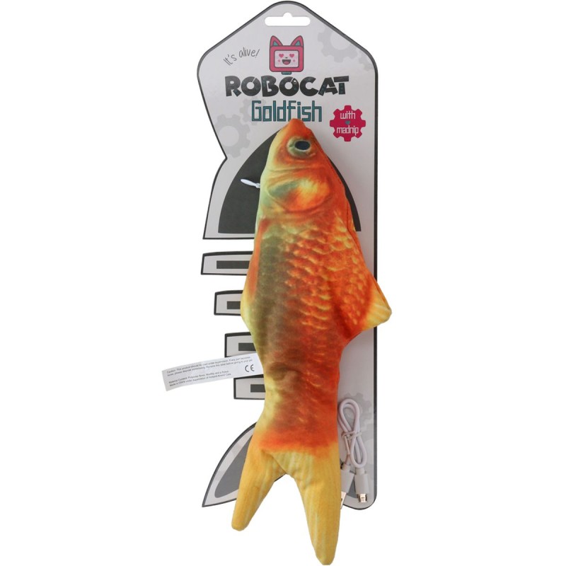 Robocat Fisk Guldfisk bevægelig bamse til kat Robocat Fisk Guldfisk bevægelig bamse til kat