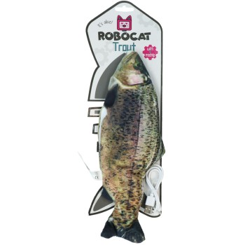Robocat Fisk Ørred bevægelig bamse til kat