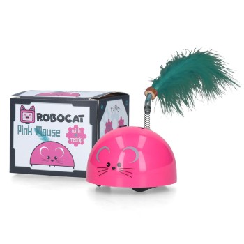 Robocat Mus Pink bevægelig bamse til kat