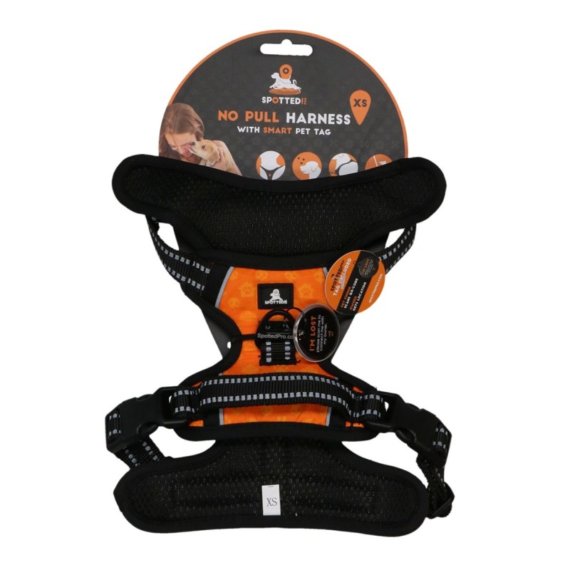 Ingen træk Sele Orange XS Spotted! Pro