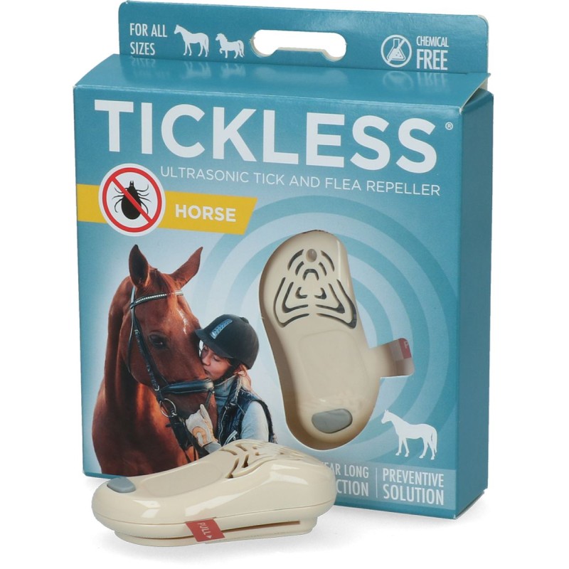 Hest minimum 6 måneders beskyttelse mod flåter og fluer Beige Tickless