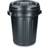 Opbevaringsspand med låg Sort 40 liter Sort