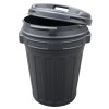 Opbevaringsspand med låg 70 liter sort