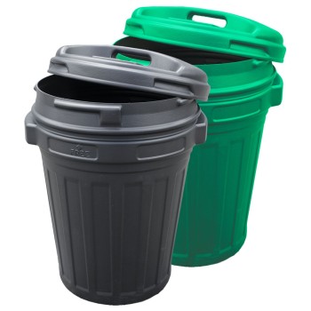 Opbevaringsspand med låg 70 liter Grøn