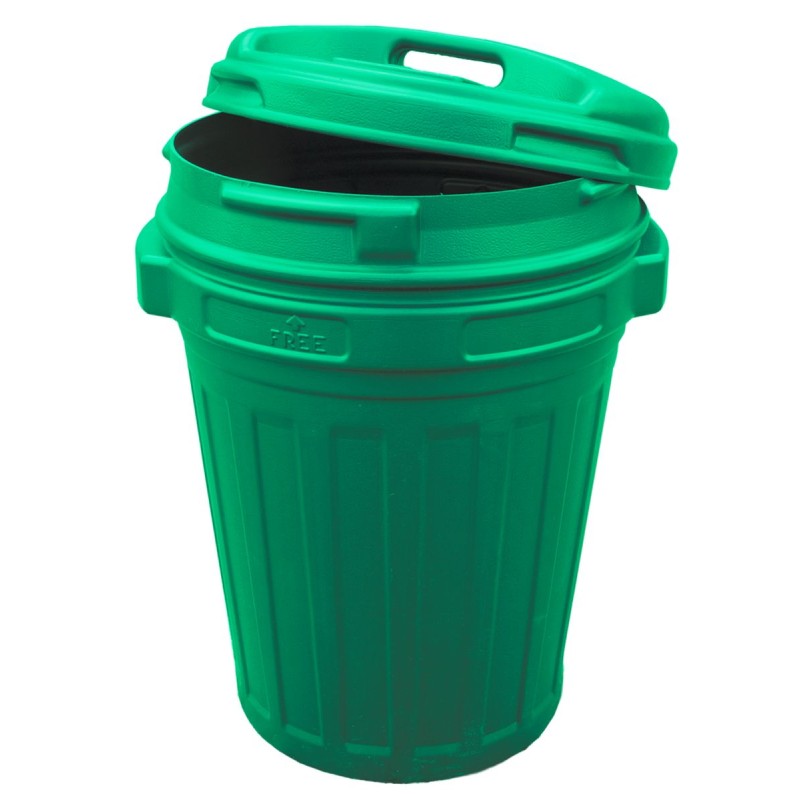Opbevaringsspand med låg 70 liter Grøn Opbevaringsspand med låg 70 liter Grøn