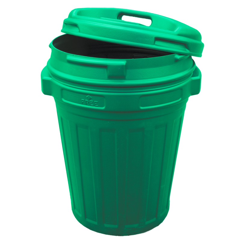 Opbevaringsspand med låg 70 liter Grøn Opbevaringsspand med låg 70 liter Grøn