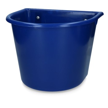 Fodertrug 15 l med kroge Mørkeblå