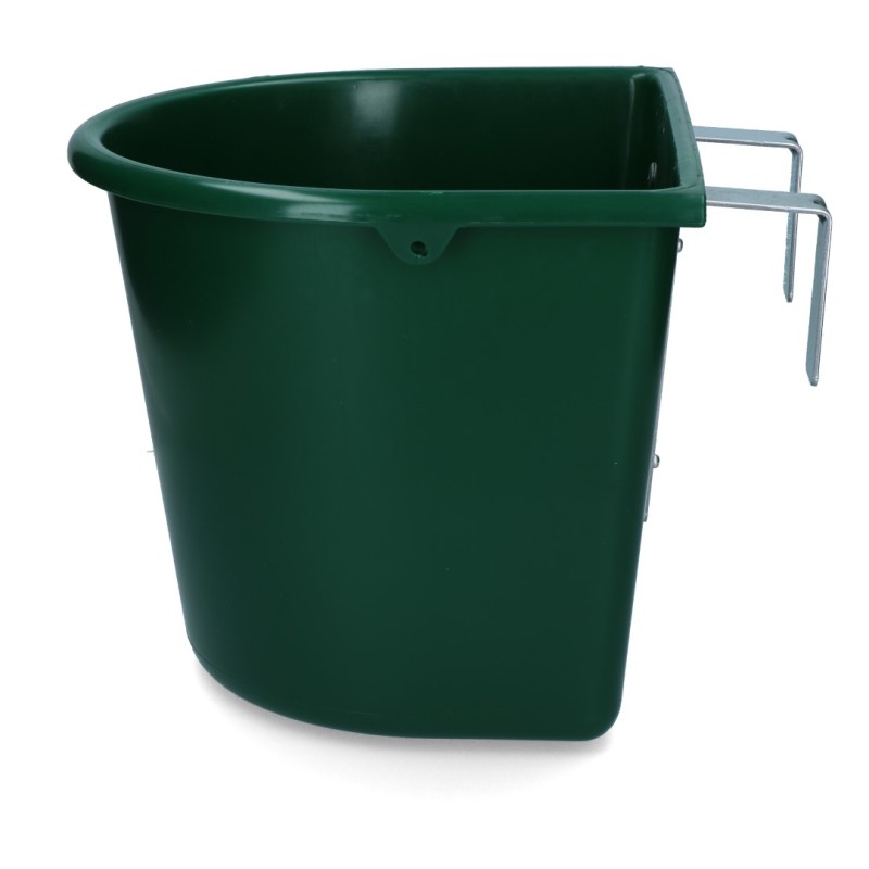 Fodertrug 15 l med kroge Grøn Fodertrug 15 l med kroge Grøn