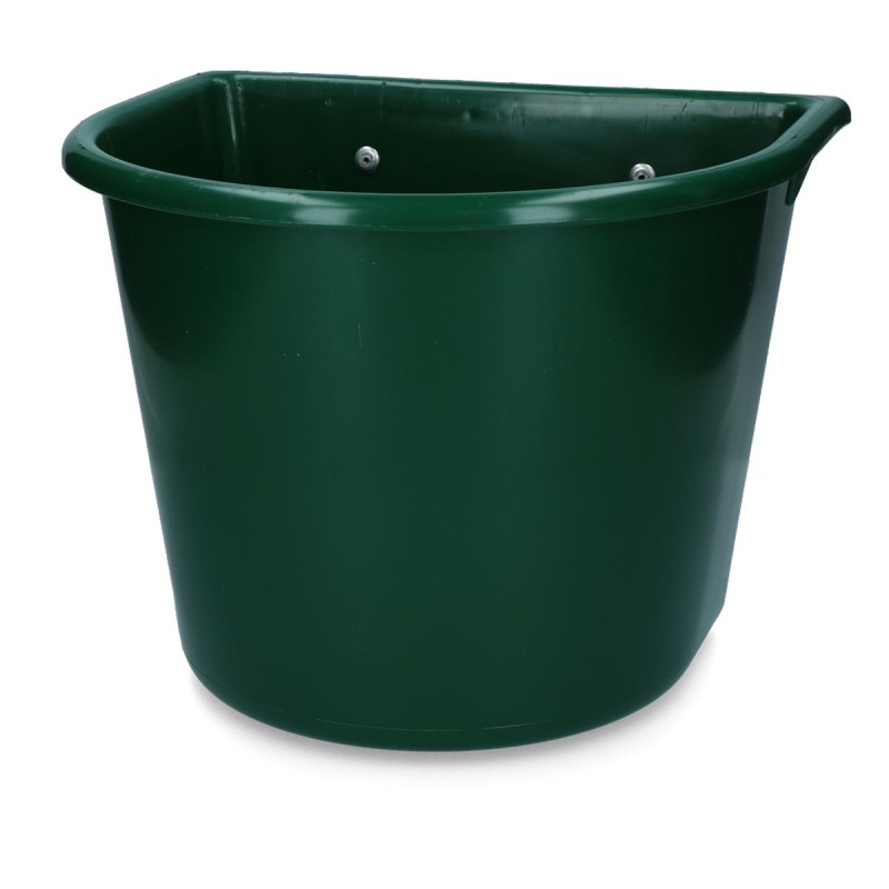 Fodertrug 15 l med kroge Grøn
