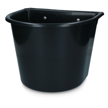 Fodertrug 15 l med kroge Sort Fodertrug 15 l med kroge Sort