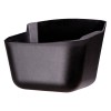 Holdbar plastik sort foder-/vandtrug med antispild 15 liter